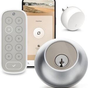 Level Lock Connect WiFi Smart Lock & Keypad for Keyless Entry - Control Remotely from Anywhere - Weatherproof - Compatible with Amazon Alexa, Google Home (Satin Chrome), C-E11U-S1-K1