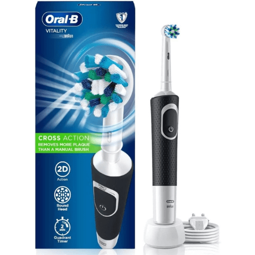 Oral-B Vitality 100 Black Electric Rechargeable Toothbrush, With Uae 3 Pin Plug